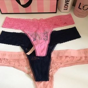 NWT Victoria’s Secret Thongs Lot of 3